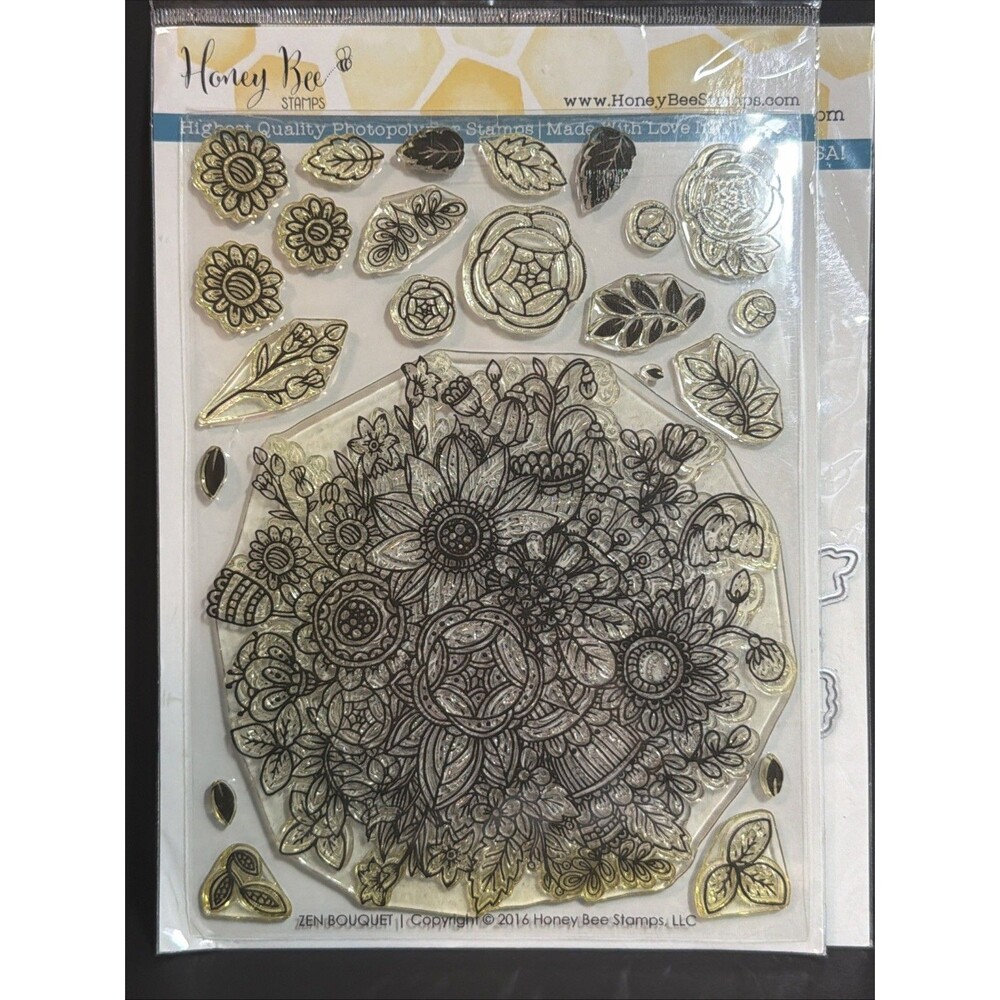 NEW! Zen bouquet by Honey Bee Stamps & Dies Set Bloom Flowers Garden Bouquet